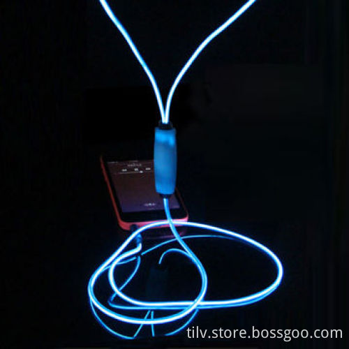2014 EL flowing earphone with microphone